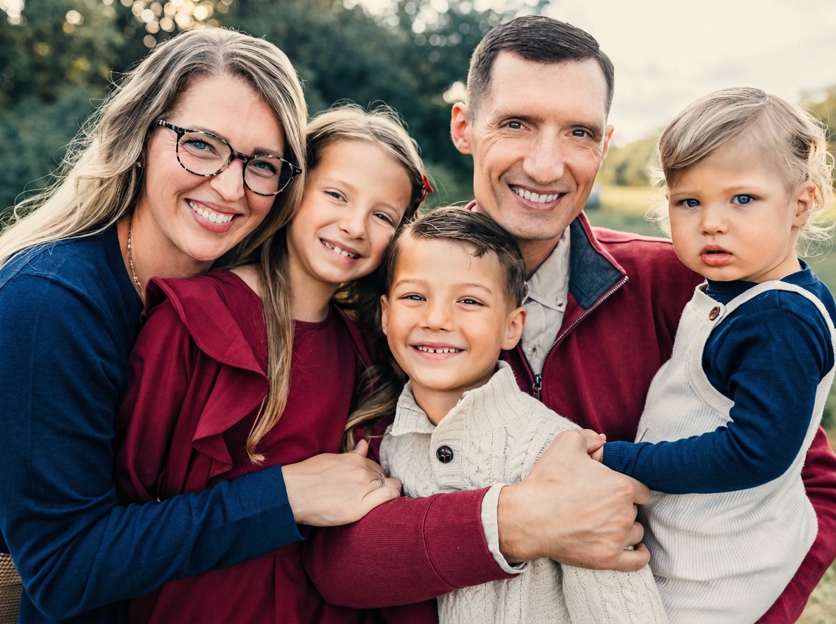 Dr. Nathan Persell with his wife Samantha and their three children, Adeline, Declan, and Callen